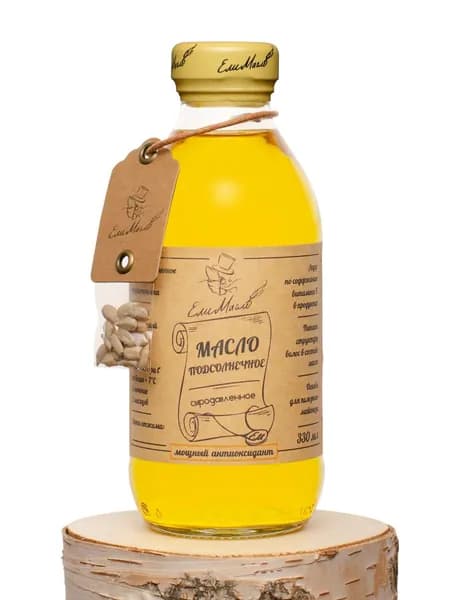 Масло подсолнечное сыродавленное Ели масло, 330 мл, нерафинированное