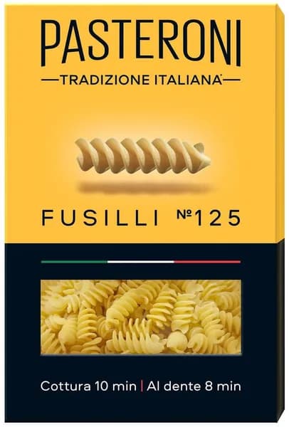 Макаронные изделия PASTERONI FUSILLI №125 / Спиральки 400г