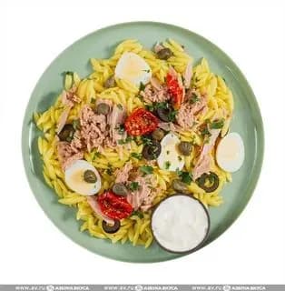 Салат с тунцом и перепелиными яйцами, 190 г 2 шт