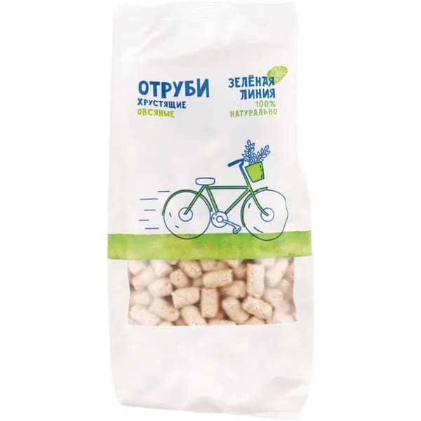 Отруби хрустящие овсяные Зелёная Линия, 230г