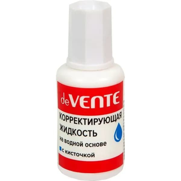 Корректирующая жидкость 20 мл deVENTE на водной основе, с кисточкой
