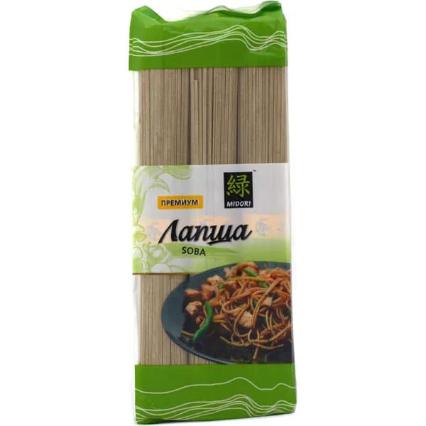 Макаронные изделия Midori Лапша Soba гречневая премиум 300 г