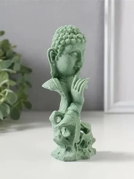 Зеленый статуэтка Будда для интерьера