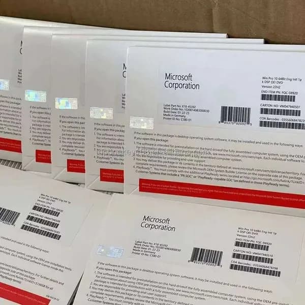 Установочный DVD-диск Windows 10 Pro OEM, физическая поставка, наклейка COA в комплекте