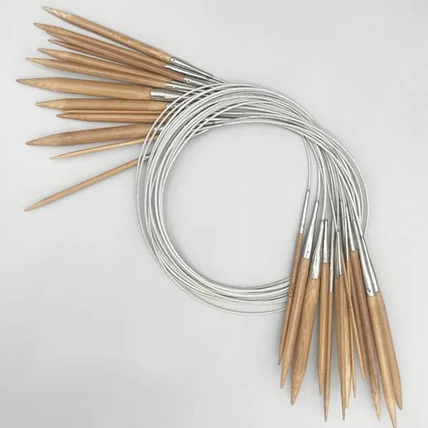 круговые спицы для вязания,Бамбуковые,3,0-12,0 мм 80 см,1 шт