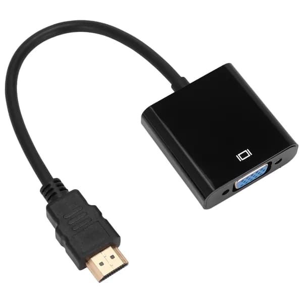 U0-VGA Male-VGA RGB Female Video Converter Adapter Male-Female Cable 1080P совместим с PC (черный)-ONJ9