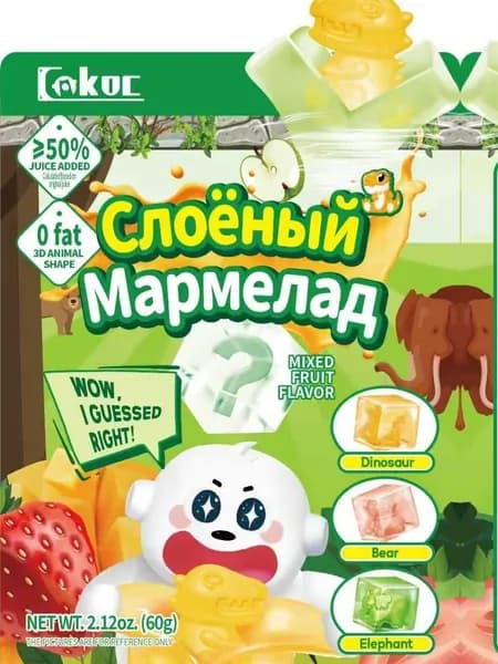 Мармелад Желейные конфеты фруктовый микс 60Г