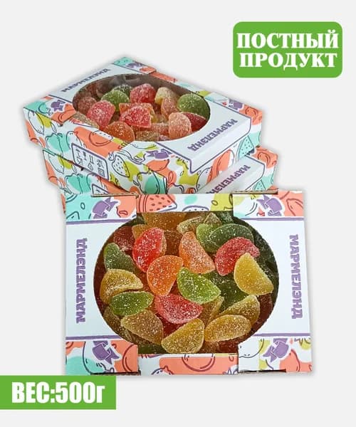 Мармелад желейный формовой "Мармеладные дольки Ассорти" 500г