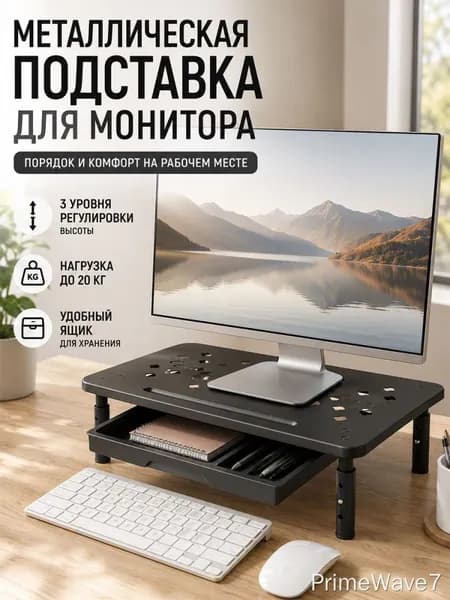 Подставка под монитор с выдвижным ящиком