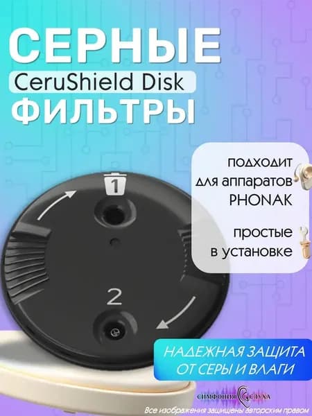 Фильтры CeruGuard Disk для слуховых аппаратов Phonak
