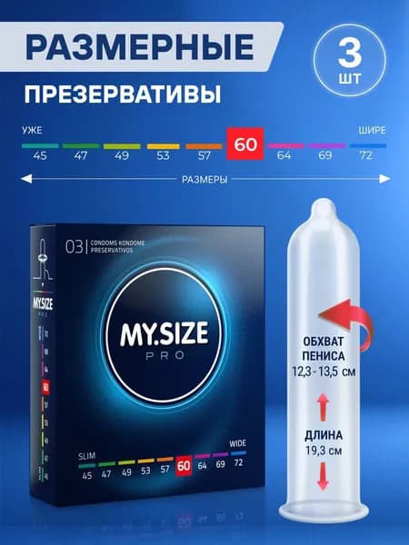 Презервативы MYSIZE большой размер 60, XXL, 3 шт
