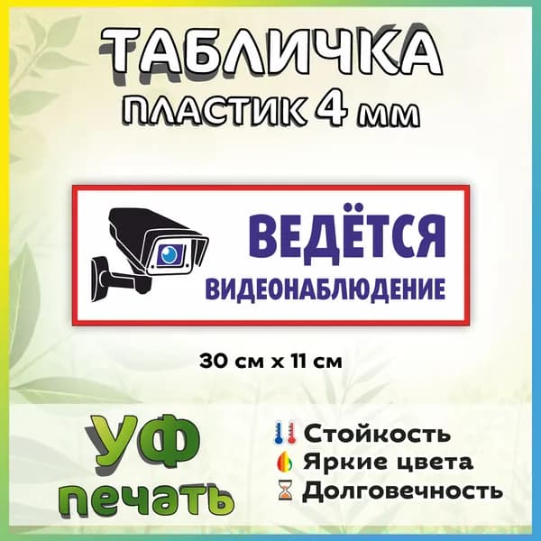 Табличка ведется видеонаблюдение №3 11*30см