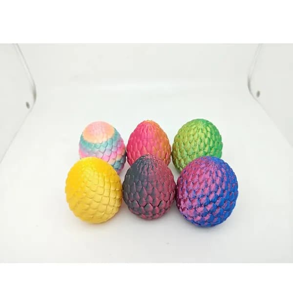 3D-печать набор из 6 шт. Драконьи яйца из PLA, размер 7 5,5 5,5 см