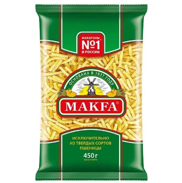 Makfa Макароны Лапша 450 гр, 1 уп