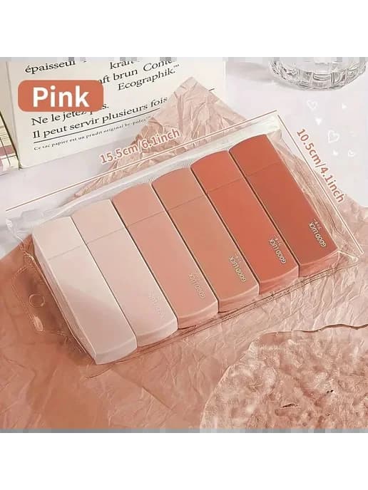 Корректор лента градиентная набор из 6 штук Розовый, Pink