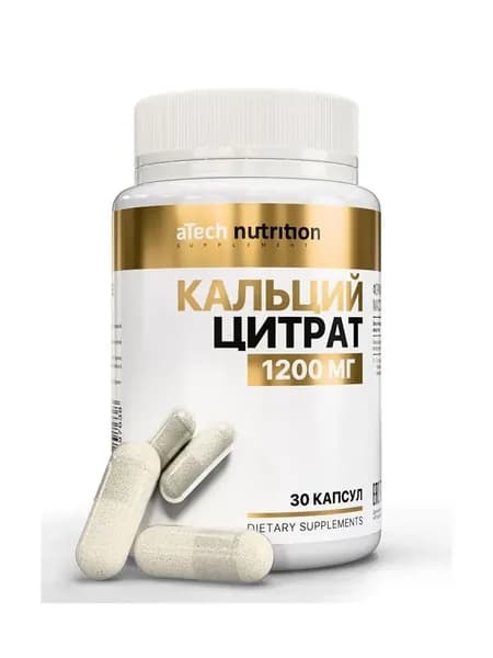 Кальций цитрат 720 мг 30 капсул calcium citrate минеральный комплекс aTech nutrition