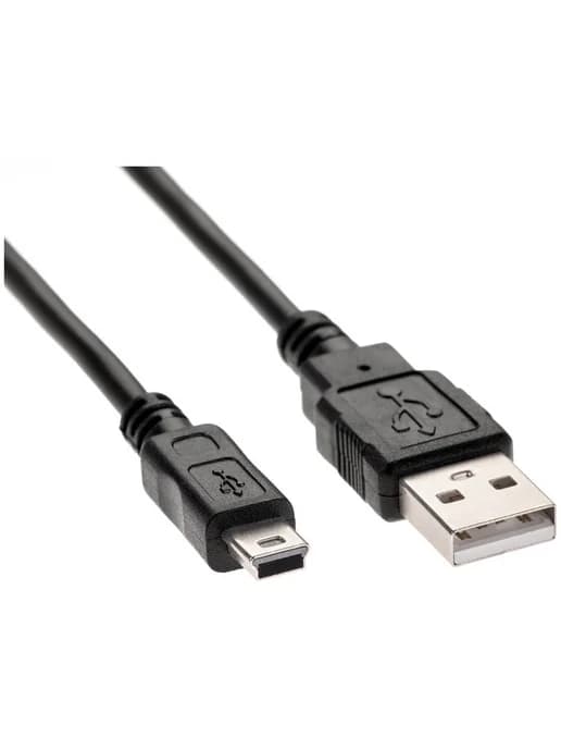 Кабель USB - Mini USB 20cm Black (Черный)