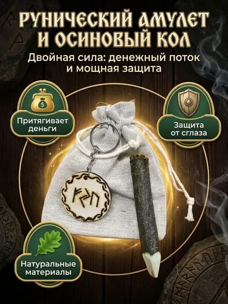 Рунический амулет и осиновый кол, двойная сила: Денежный поток и мощная защита