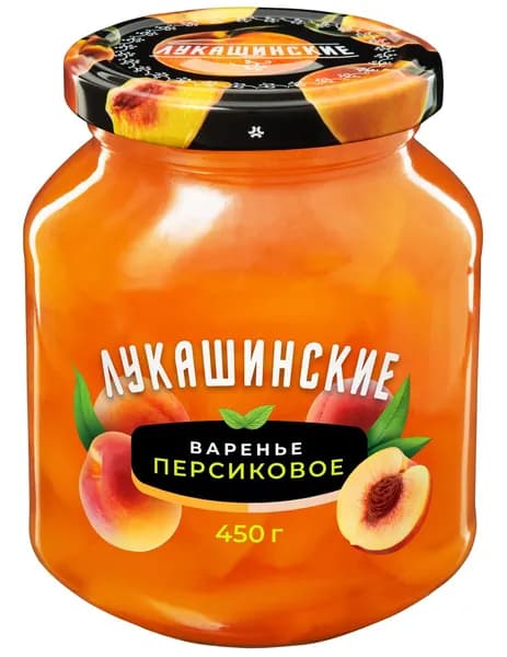 "Лукашинские" Варенье персиковое 450гр 1шт(Персик)