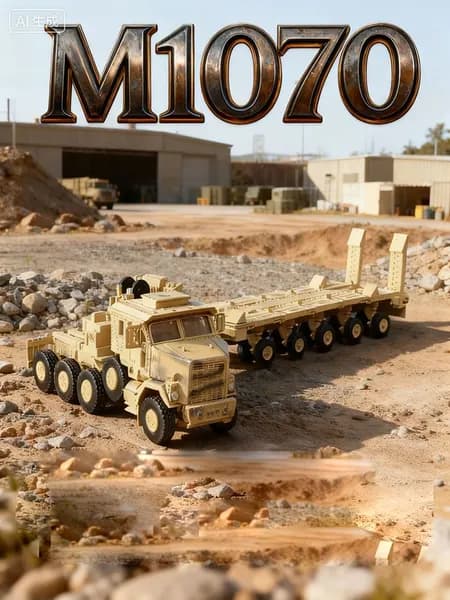 Транспортёр танков Ошкош М1070 (США) 1:72 - Сборная модель без клея и окраски