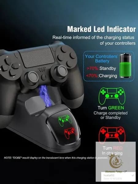 Док-станция для зарядки 2 геймпадов PS4 (Pro/Slim) беспроводное зарядное устройство для контроллеров DualShock 4