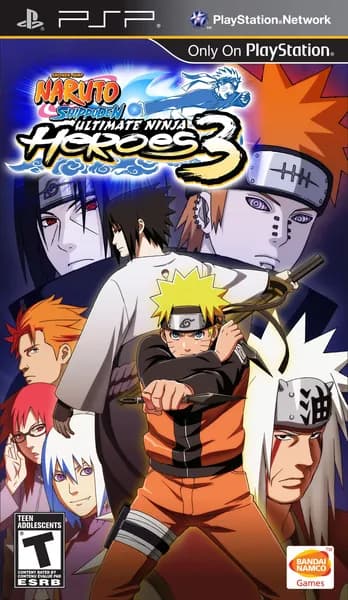 PSP игра Naruto Shippuden Ultimate Ninja Heroes 3