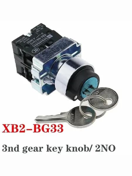Переключатель BG33 3P 2NO с замком (не возврат.) EKF xb2-bg33