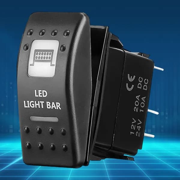 Автомобильный и лодочный тумблер 12 24 В, 2 LED, IP68