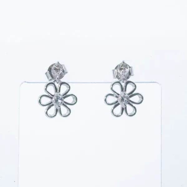Серьги из серебра 925 с Мистик Кварцем Цветок Ювелирия