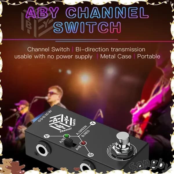Гитарный педаль ABY Box, надежный и компактный, для простого переключения каналов