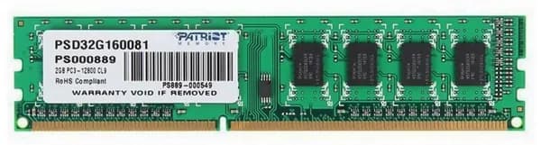Оперативная память DDR3, 1600 МГц, 1 x (PSD32G160081)
