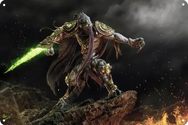Starcraft, Protoss, II: Legacy Of The Void, Zeratul Game 8X 12 дюймов Ретро Металлическая Табличка - Винтажный Художественный Постер