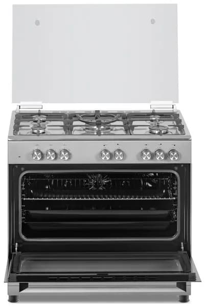 Плита комбинированная Simfer F96MH52001, 90 см, 5 конфорки, 110 л, конвекция, нержавеющая сталь