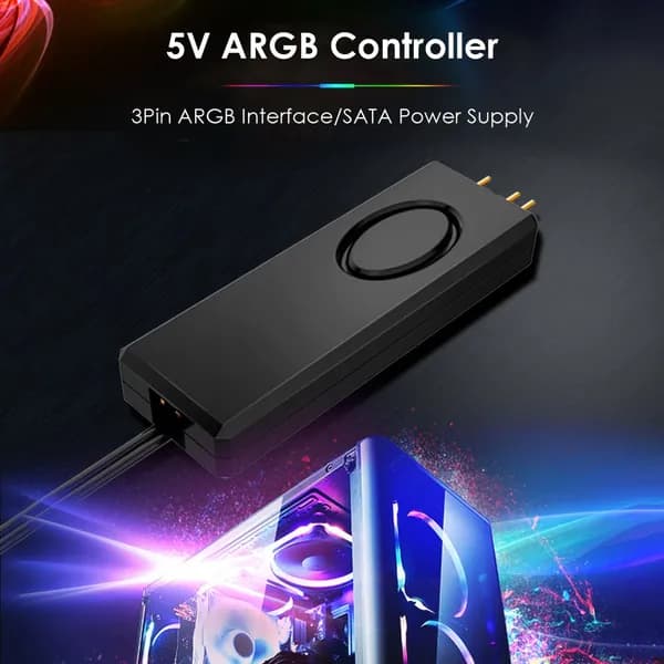 Контроллер ARGB 5 В с разъёмами 3-pin и SATA