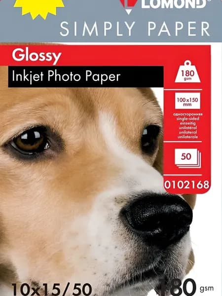 Фотобумага LOMOND Simply Paper глянцевая 10x15, 180 г/м2, 50 л. (0102168)