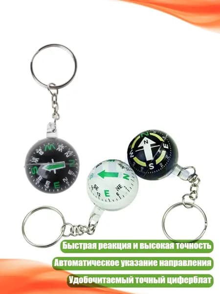 Мини-компас для выживания, Черный