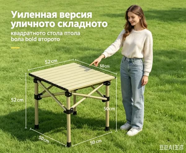 Садовый стол 50х50х50 см