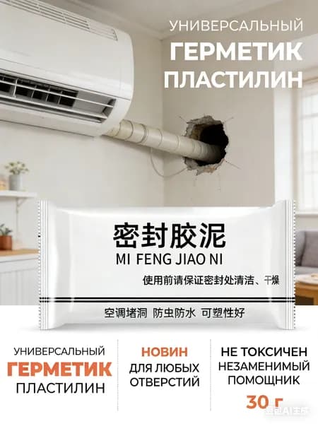 Герметик пластилин универсальный для ремонта гидроизоляции заделки трещин и отверстий