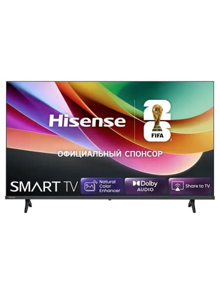 Hisense Телевизор 40A4S RU 40″ Full HD, черный, черный матовый