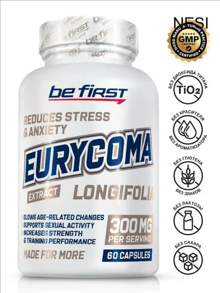 Экстракт эврикома длиннолистная Be First eurycoma Longifolia (тонгкат али) 60 капсул / тестобустер, природный адаптоген