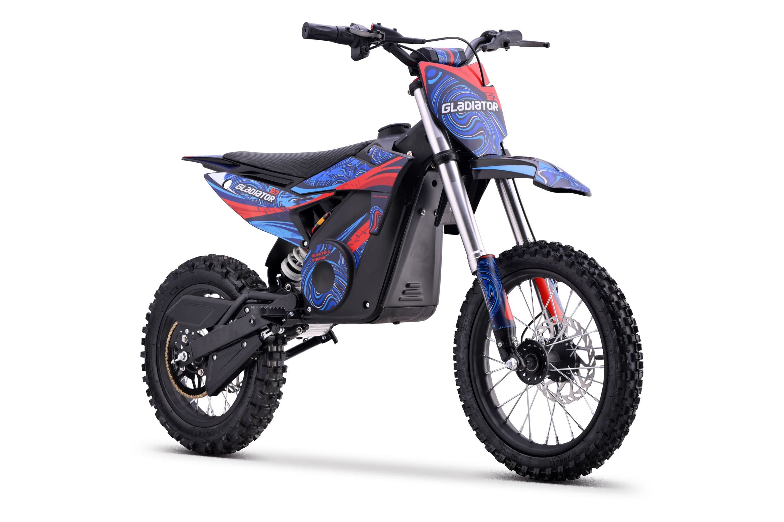 Питбайк электрический Gladiator E7 blue (48V2000W,14/12 без ПТС в заводской упаковке)