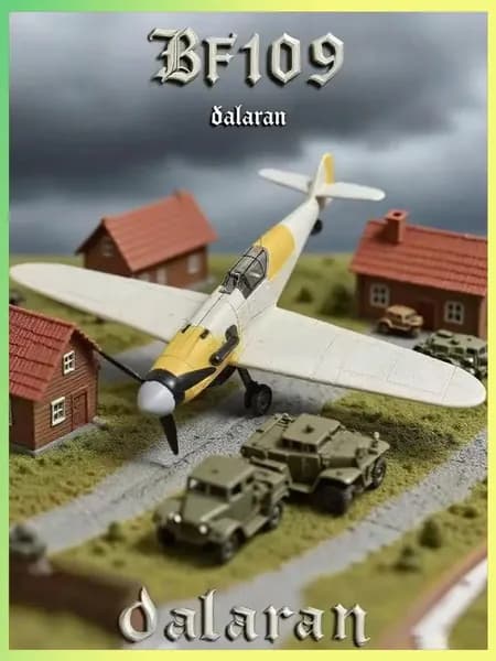 Самолет messerschmitt bf 109 1/48 Немецкая военная техника vs Ил-2,Сборная модель без клея,пластиковая-Dalaran