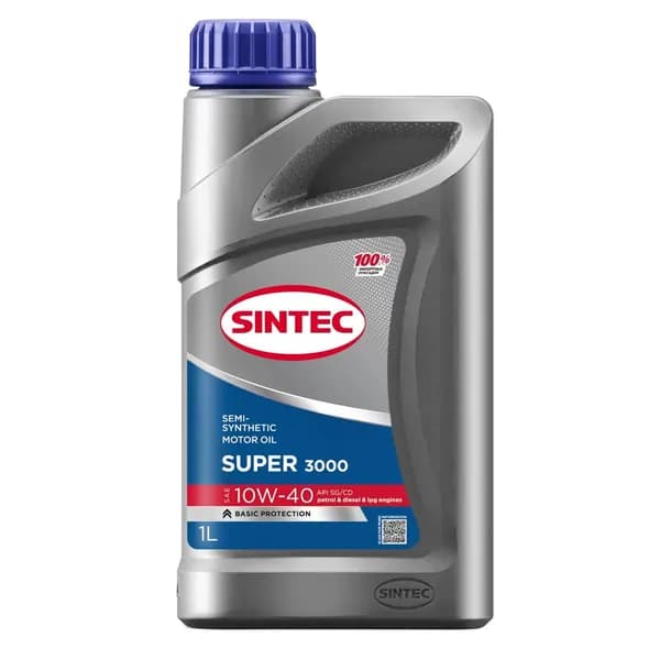 SINTEC Super 3000 API SG/CD 10W-40 Масло моторное, Полусинтетическое, 1 л