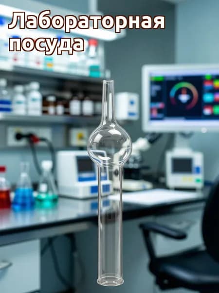 Одношаровая стеклянная трубка для воздушной сушки в школьной химической лаборатории