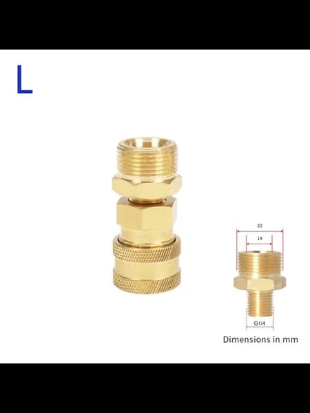 Адаптер G1 4" For M22, фитинг для мойки высокого давления