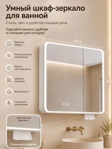 Тумба для ванной,, 60х11х65 см