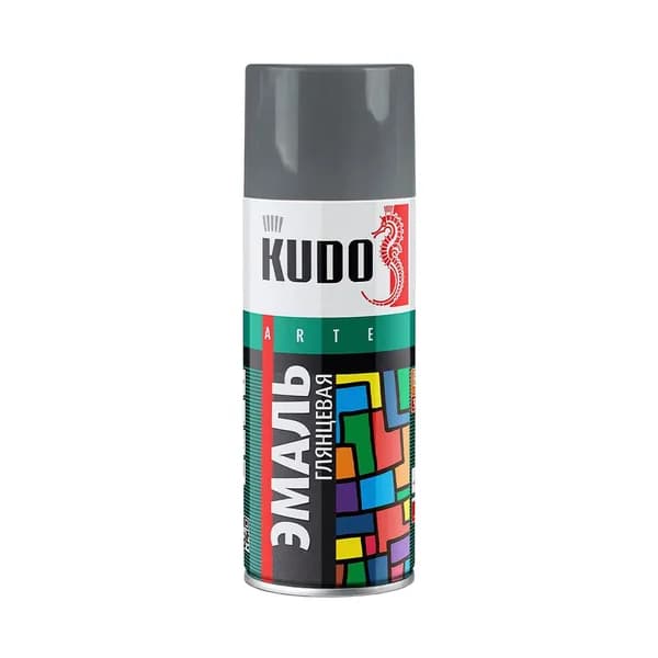 Эмаль аэрозольная KUDO Arte Глянцевая темно-серая KU-1016