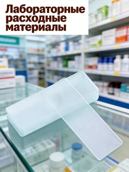 Набор из 12 прозрачных стеклянных предметных стекол для базового биологического образования