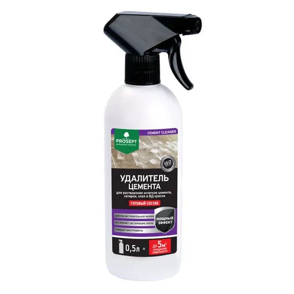 Удалитель цемента PROSEPT CEMENT CLEANER/ Цемент Клинэ, готовый состав / 0,5 л