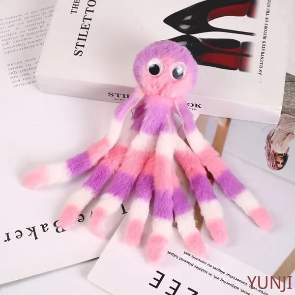Игрушка осьминог для кошек с кошачьей мятой, мягкая плюшевая, для самостоятельной игры, снятия скуки и взаимодействия с питомцем